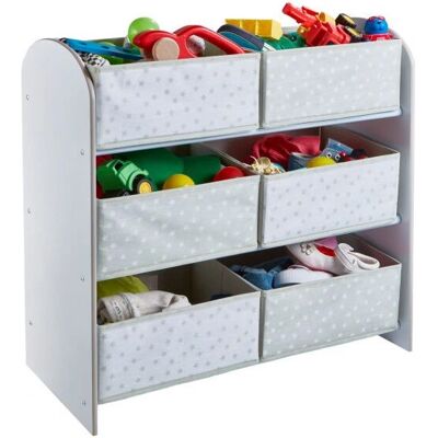 Rangement jouets Moose Toys 471GWH - Unité de rangement blanche autoportante - Publicité Rangement jouets Moose Toys 471GWH - Unité de rangement blanche autoportante - Publicité