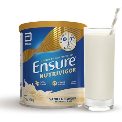 Ensure NutriVigor Vanilla Flavour - 400G Nutritional Shake Ensure NutriVigor Vanilla Flavour - 400G Nutritional Shake