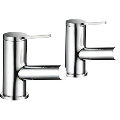 Mira Showers Evolve Bath Pillar Taps Chrome - Bathroom - Pair Mira Showers Evolve Bath Pillar Taps Chrome - Bathroom - Pair