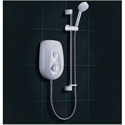 Mira Mira Vie White & Chrome 8.5kW Electric Shower - Electric Shower Mira Mira Vie White & Chrome 8.5kW Electric Shower - Electric Shower