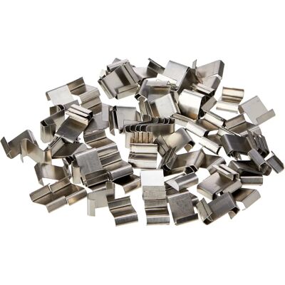 Attache de vitrage de serre en acier inoxydable BH03660 - Pack de 100 - Publicité Attache de vitrage de serre en acier inoxydable BH03660 - Pack de 100 - Publicité