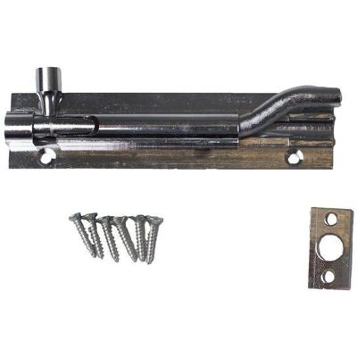 Merriway BH05671 Chrome 150mm Sliding Door Bolt - Door Type Merriway BH05671 Chrome 150mm Sliding Door Bolt - Door Type