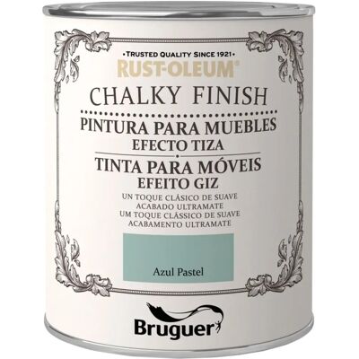 Tinta Bruguer Efeito Giz Azul Pastel - Móveis - Tinta Tinta Bruguer Efeito Giz Azul Pastel - Móveis - Tinta