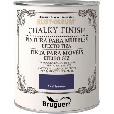 Tinta Bruguer Chalky Finish Azul 750Ml - Tinta Tinta Bruguer Chalky Finish Azul 750Ml - Tinta