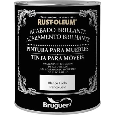 Pintura para muebles Rust-Oleum brillo blanco hielo - 750ml Pintura para muebles Rust-Oleum brillo blanco hielo - 750ml