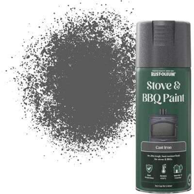 Rust-Oleum - Stove & BBQ Spray Paint - Cast Iron - 400ml - Spray Paint Rust-Oleum - Stove & BBQ Spray Paint - Cast Iron - 400ml - Spray Paint