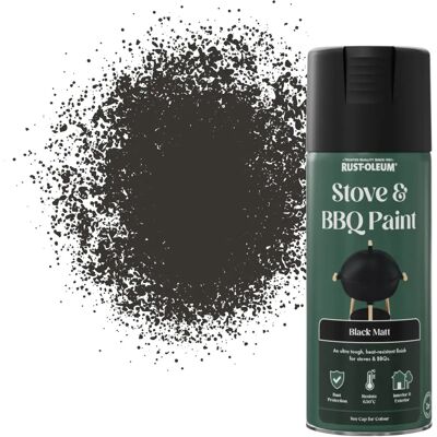 Rust-Oleum - Stove & BBQ Paint - Black - 400ml - Paint Rust-Oleum - Stove & BBQ Paint - Black - 400ml - Paint