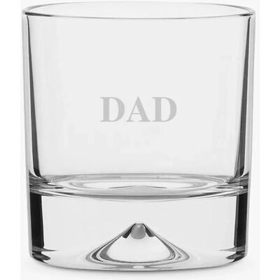 Dartington Crystal - Dimple Dad Engraved Glass - 285ml Dartington Crystal - Dimple Dad Engraved Glass - 285ml