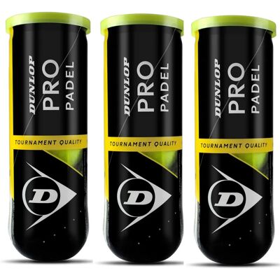 Dunlop - Pro Padel - 3-pack - Bolas de padel Dunlop - Pro Padel - 3-pack - Bolas de padel