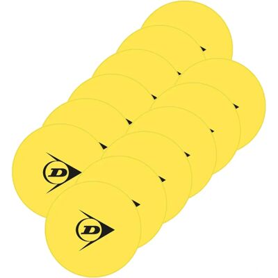 Pacchetto di 12 bersagli e coni Dunlop Gialli Pacchetto di 12 bersagli e coni Dunlop Gialli