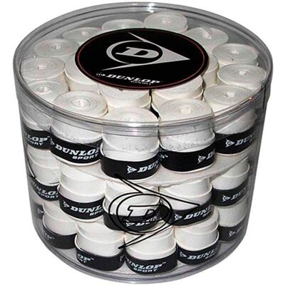 Overgrip Dunlop Tour Pro - 60 unités - Blanc - Publicité Overgrip Dunlop Tour Pro - 60 unités - Blanc - Publicité