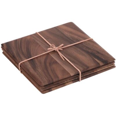T&G Woodware Toskana Juego de 4 manteles rectangulares de madera de acacia - Juegos de vajilla T&G Woodware Toskana Juego de 4 manteles rectangulares de madera de acacia - Juegos de vajilla