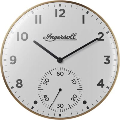 Ingersoll IC003GW Wall Clock - Retro Look - 30cm Ingersoll IC003GW Wall Clock - Retro Look - 30cm