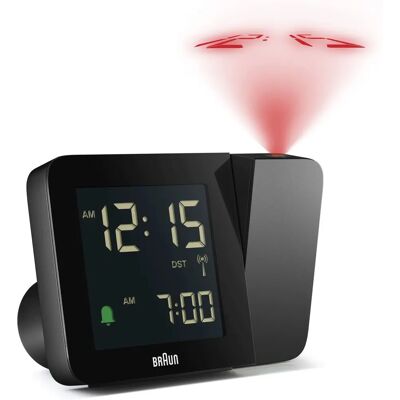 Réveil Braun BC15B-DCF - Projection numérique - 12-24h - Alarme crescendo - Publicité Réveil Braun BC15B-DCF - Projection numérique - 12-24h - Alarme crescendo - Publicité