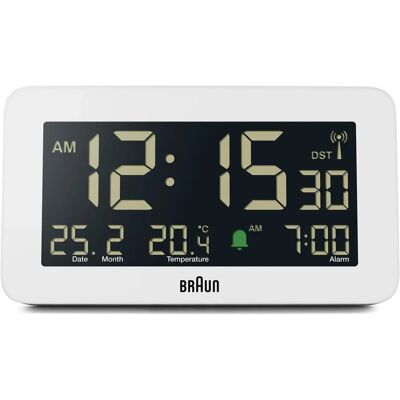 Réveil numérique contrôlé par radio Braun BC10W-DCF - Réveil - Publicité Réveil numérique contrôlé par radio Braun BC10W-DCF - Réveil - Publicité