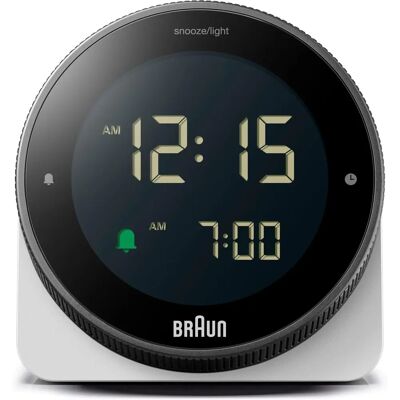 Braun BC24 Väggklocka - Resestorlek, Vit, Snabb inställning Braun BC24 Väggklocka - Resestorlek, Vit, Snabb inställning