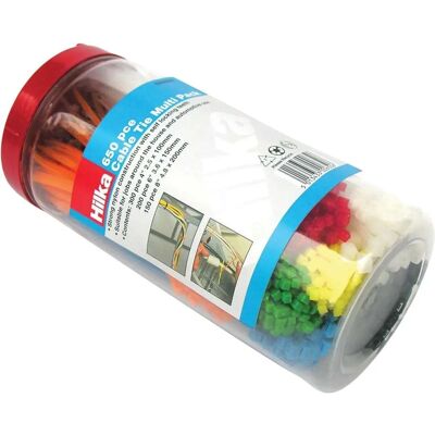Hilka 79300650 Cable Tie - Multi Pack of 650 Hilka 79300650 Cable Tie - Multi Pack of 650
