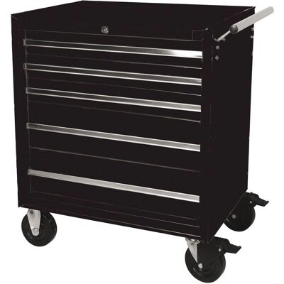 Hilka - 5 Drawer Rollaway Cabinet - Black Hilka - 5 Drawer Rollaway Cabinet - Black