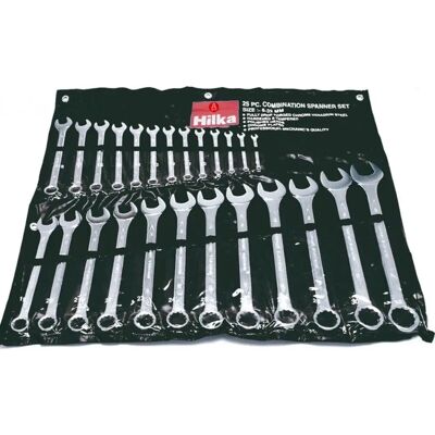 Hilka 25 Piece Combination Spanner Set - Metric Hilka 25 Piece Combination Spanner Set - Metric