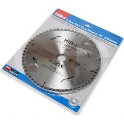 Hilka 51250002 Lame da Sega Circolare TCT - 10" 250mm Pack di 2 Denti Assortiti Hilka 51250002 Lame da Sega Circolare TCT - 10" 250mm Pack di 2 Denti Assortiti