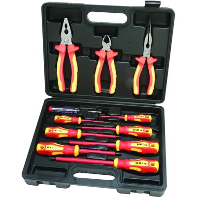 Hilka 34688011 VDE Screwdriver & Pliers Set - Red/Yellow - Screwdriver and Pliers Set Hilka 34688011 VDE Screwdriver & Pliers Set - Red/Yellow - Screwdriver and Pliers Set