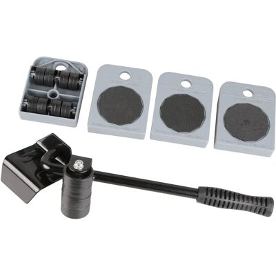 Hilka Tools 77255505 Appliance Rollers - Heavy Duty, Black/Silver Hilka Tools 77255505 Appliance Rollers - Heavy Duty, Black/Silver