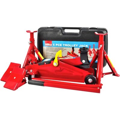 Hilka 82930240 2 Ton Trolley Jack Kit - Red Hilka 82930240 2 Ton Trolley Jack Kit - Red