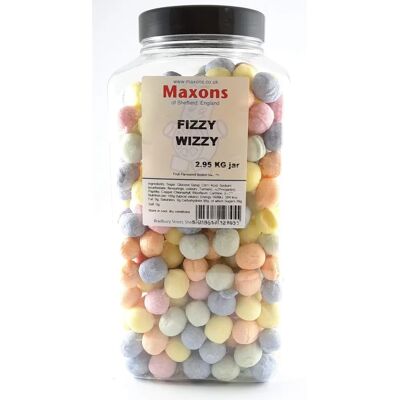 Maxons Fizzy Wizzy 2.95kg - Sour Effervescent Candy Maxons Fizzy Wizzy 2.95kg - Sour Effervescent Candy