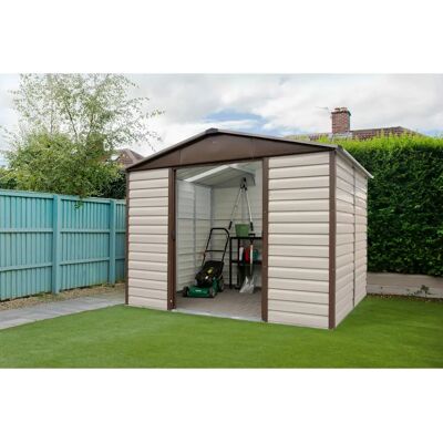 YARDMASTER Brandenburg 106 Taupe Garden Shed - Shed YARDMASTER Brandenburg 106 Taupe Garden Shed - Shed