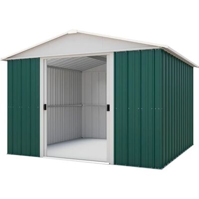 Yardmaster 10x10ft Green Metal Shed - Garden Storage Yardmaster 10x10ft Green Metal Shed - Garden Storage