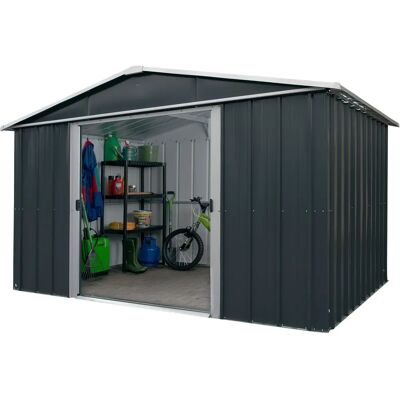 YARDMASTER Heidelberg Garden Shed - Double Sliding Doors, Steel, 6.4m2 YARDMASTER Heidelberg Garden Shed - Double Sliding Doors, Steel, 6.4m2