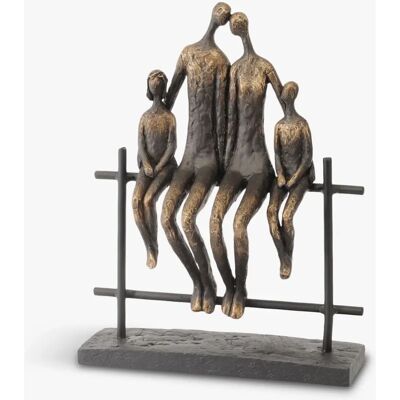 Libra Interiors Duxford Bench Family of 4 Sculpture - H31cm - Sculpture Libra Interiors Duxford Bench Family of 4 Sculpture - H31cm - Sculpture
