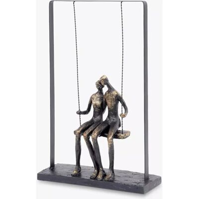 Libra Interiors Bronze Couple Swing Sculpture - Figurative Art Libra Interiors Bronze Couple Swing Sculpture - Figurative Art