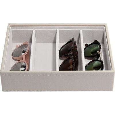 Organizador de óculos Stackers Classic com 4 compartimentos Organizador de óculos Stackers Classic com 4 compartimentos