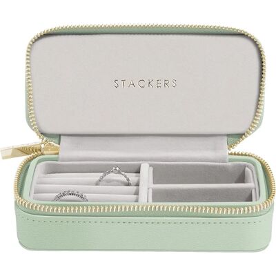 Podróżne pudełko na biżuterię Stackers - Szałwia - Elegancki organizer Podróżne pudełko na biżuterię Stackers - Szałwia - Elegancki organizer