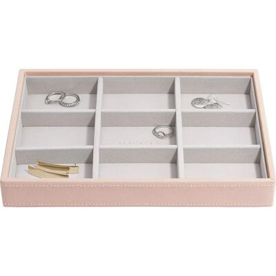 Caixa de jóias rosa Stackers com 9 compartimentos Caixa de jóias rosa Stackers com 9 compartimentos