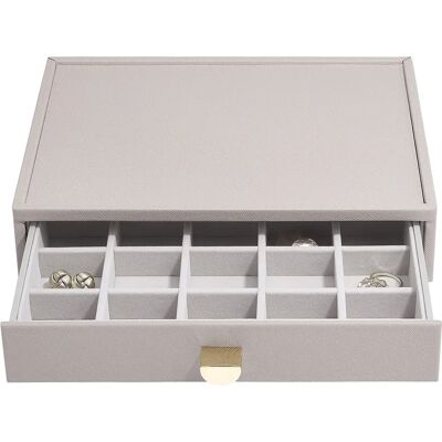 Stackers - 20 rum - klassisk taupe - skuffe - Smykkeskrin Stackers - 20 rum - klassisk taupe - skuffe - Smykkeskrin