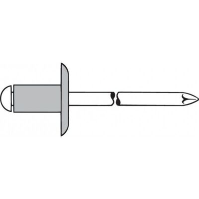 Gesipa Model 1433518 Blindnagel - Aluminium, Staal, 4x8mm - 500 stuks Gesipa Model 1433518 Blindnagel - Aluminium, Staal, 4x8mm - 500 stuks