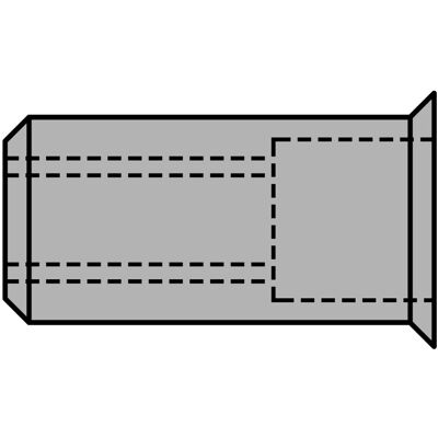 Gesipa M6 Blindnietmutter - Kleinkopf 9x15,5mm - 250 Stück Gesipa M6 Blindnietmutter - Kleinkopf 9x15,5mm - 250 Stück