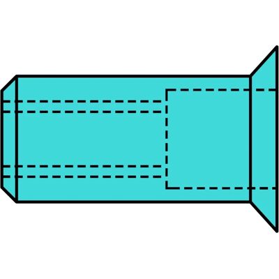 Gesipa A2 Edelstahl Blindnietmutter - 6x9x18,5 mm - Wasser- und Gasdicht Gesipa A2 Edelstahl Blindnietmutter - 6x9x18,5 mm - Wasser- und Gasdicht
