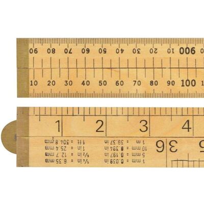 Règle en bois à 4 volets RST R.S.T. - Mètre - Publicité Règle en bois à 4 volets RST R.S.T. - Mètre - Publicité