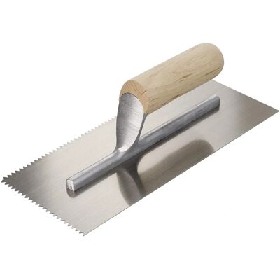 RST R.S.T. Notched Trowel 5mm V Notches Wooden Handle - Notched Trowel RST R.S.T. Notched Trowel 5mm V Notches Wooden Handle - Notched Trowel