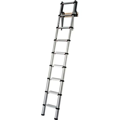 YOUNGMAN 301000 Telescopic Loft Ladder - Aluminium, Silver, 2.6m YOUNGMAN 301000 Telescopic Loft Ladder - Aluminium, Silver, 2.6m