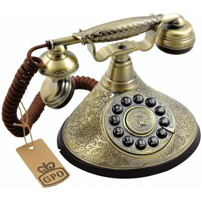 Telefone vintage com botões GPO Duchess - Bronze - Telefone clássico Telefone vintage com botões GPO Duchess - Bronze - Telefone clássico