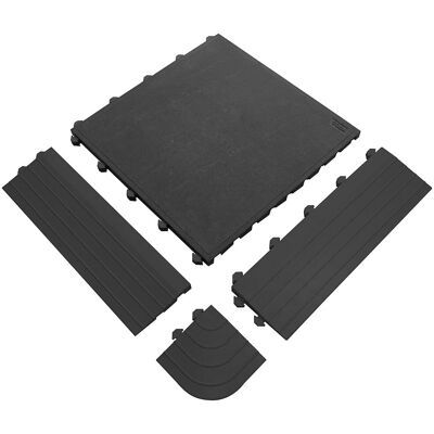 Coba Europe Alfombra Modular de Trabajo - Antifatiga - Pieza Lateral Negra Coba Europe Alfombra Modular de Trabajo - Antifatiga - Pieza Lateral Negra