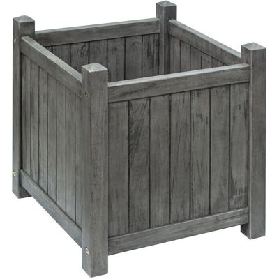 Rowlinson Alderley Grey Square Planter - Garden Planter - 50L Rowlinson Alderley Grey Square Planter - Garden Planter - 50L