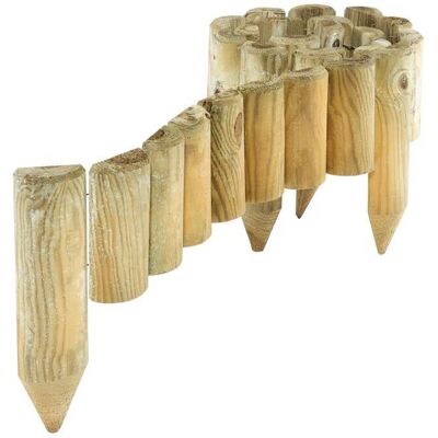 Rowlinson Log Border - Spiked Roll Pack of Four - Garden Border Rowlinson Log Border - Spiked Roll Pack of Four - Garden Border