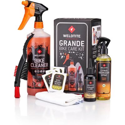 Weldtite Grande Bike Care Kit - Sort/Sølv - 6-i-1 - Cykelpleje Weldtite Grande Bike Care Kit - Sort/Sølv - 6-i-1 - Cykelpleje