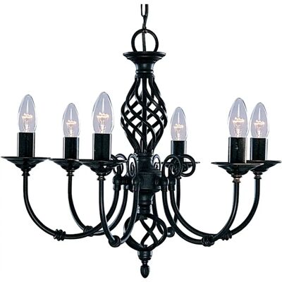 Lampada a sospensione Zanzibar 6 luci nera - Lampada da soffitto Lampada a sospensione Zanzibar 6 luci nera - Lampada da soffitto