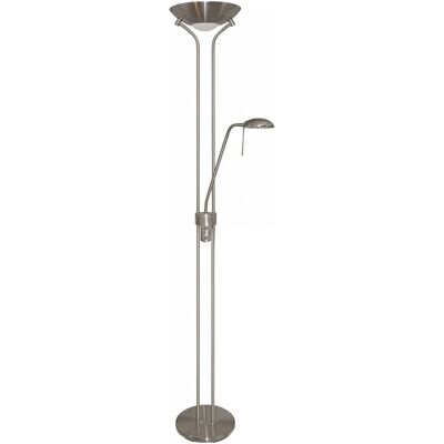 Searchlight Mother & Child 2-Light Floor Lamp Satin Silver - Floor Lamp Searchlight Mother & Child 2-Light Floor Lamp Satin Silver - Floor Lamp